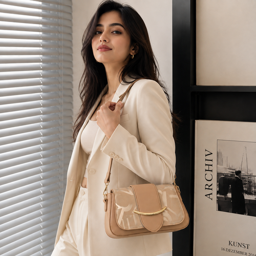 Elegant Blush Off White Hand Bag