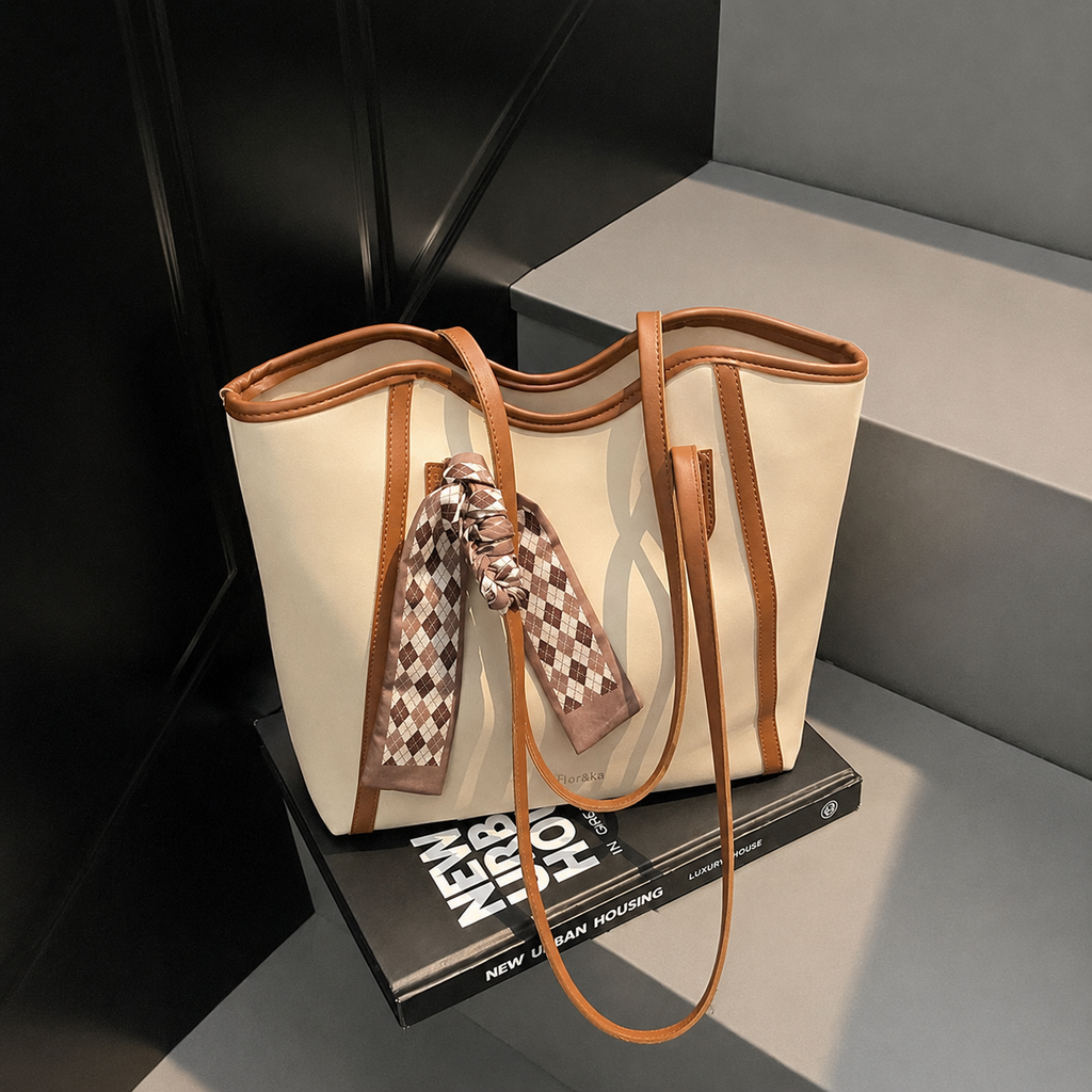 Luxe Off White Tote Bag
