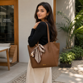 Luxe Brown Tote Bag