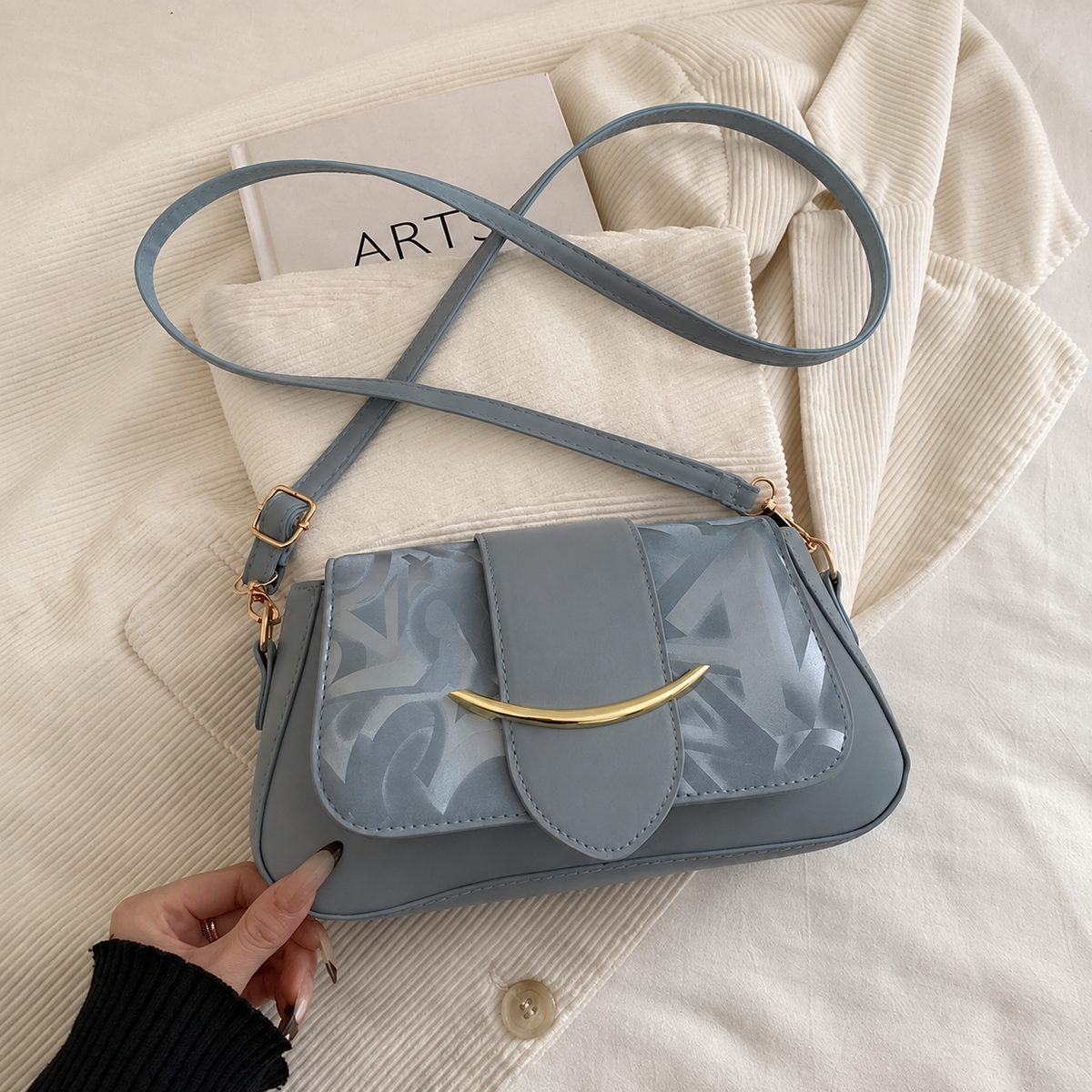 Elegant Sky Blue Hand Bag