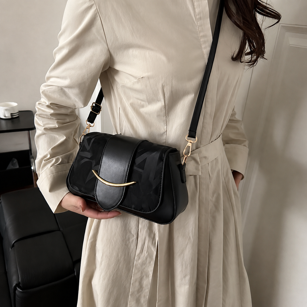 Elegant Blush Black Hand Bag