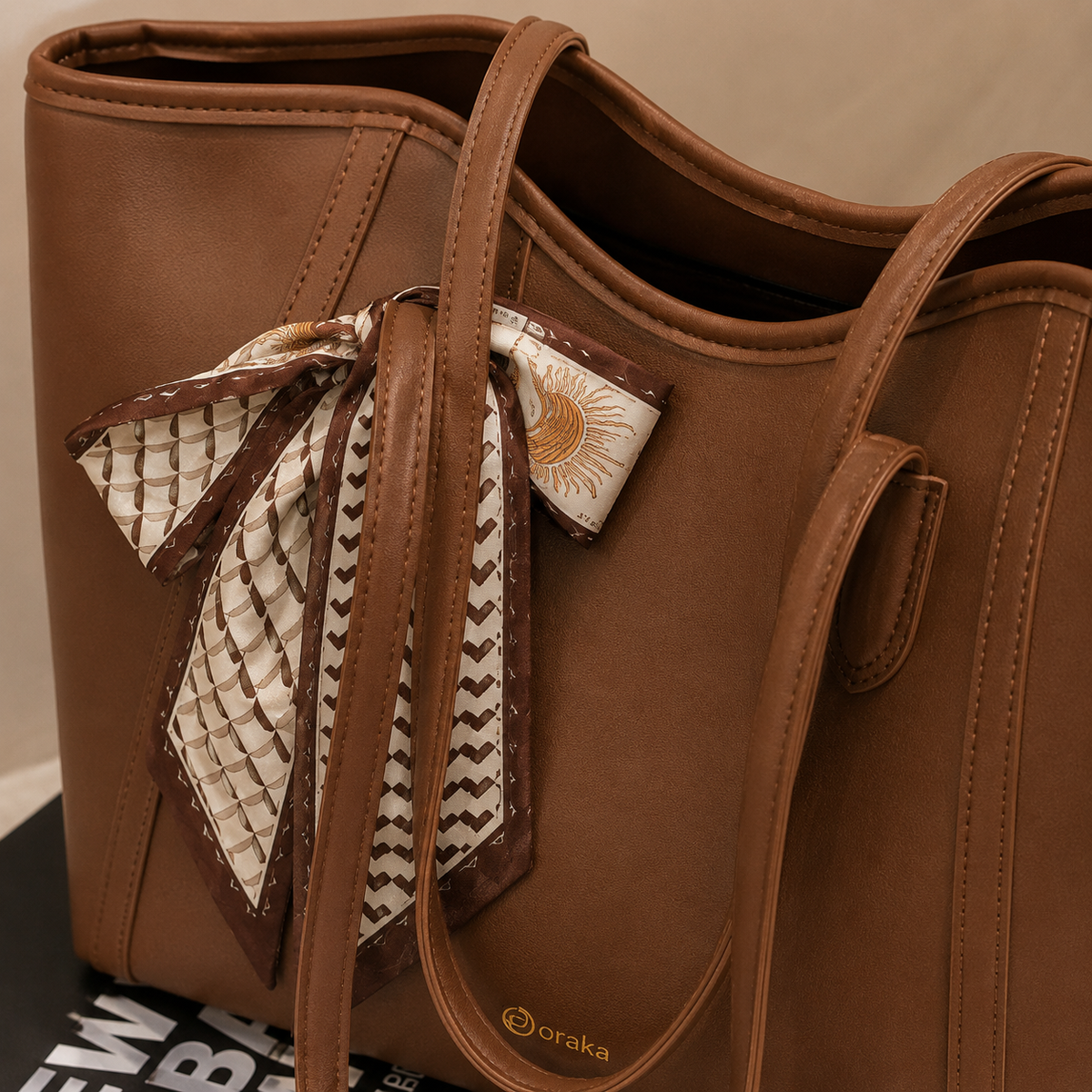 Luxe Brown Tote Bag