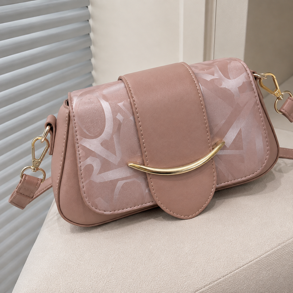 Elegant Blush Pink Hand Bag