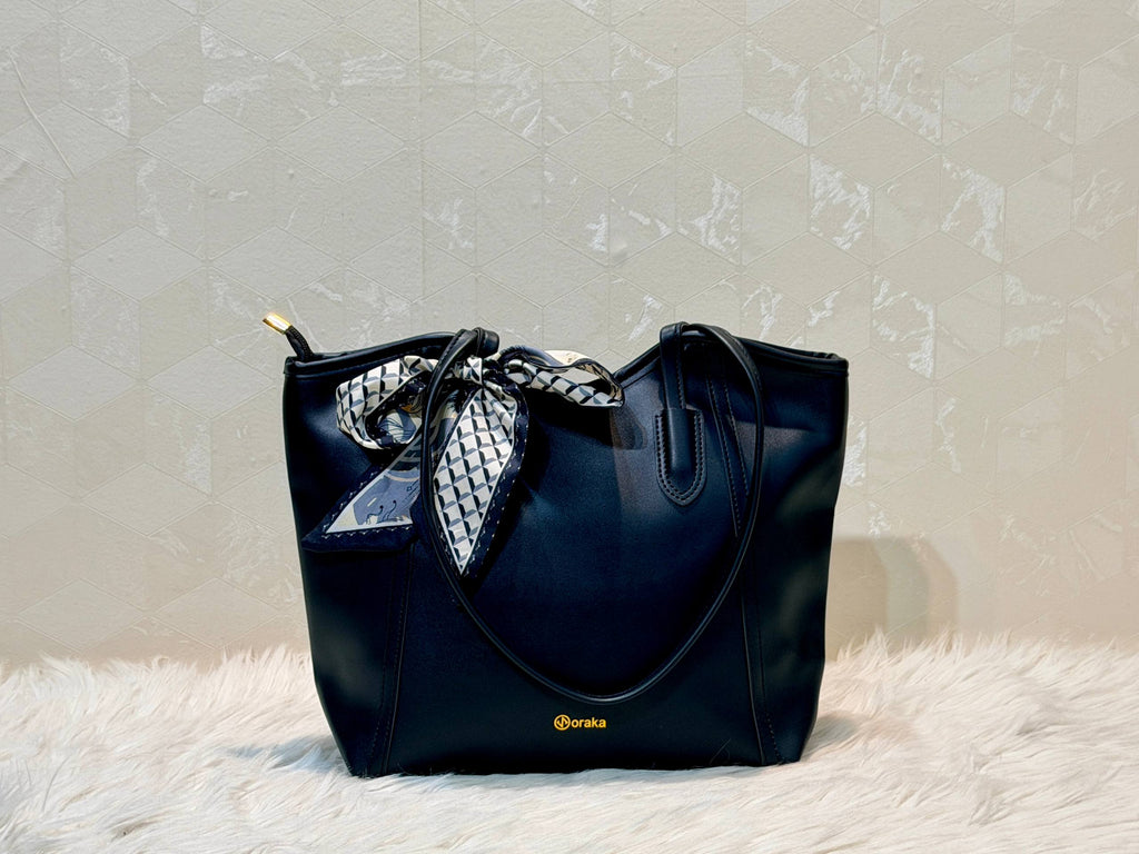 Luxe Black Tote Bag