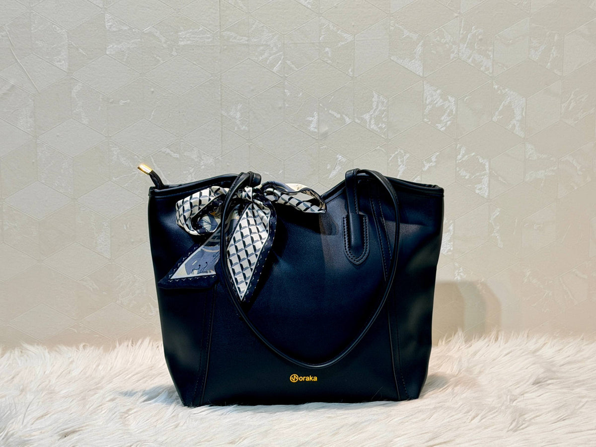 Luxe Black Tote Bag