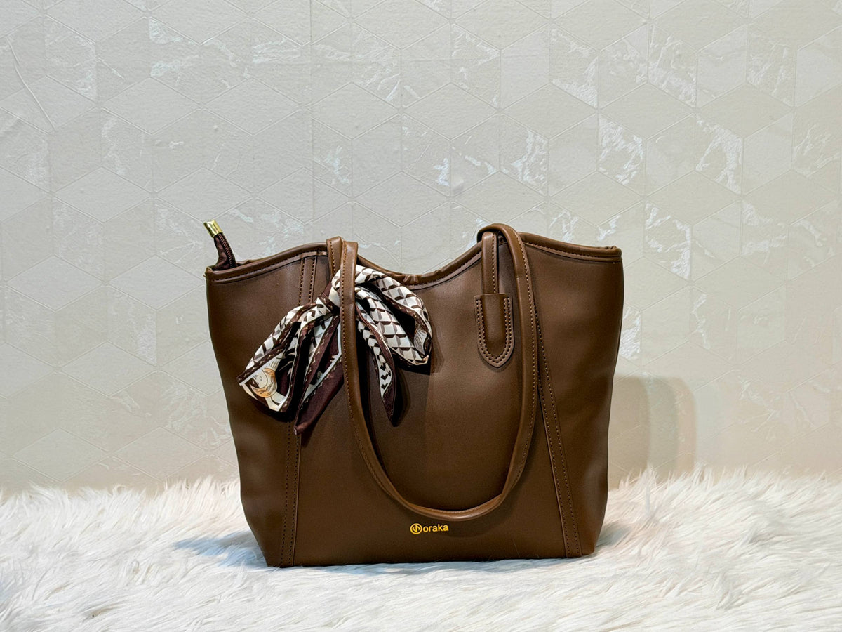 Luxe Brown Tote Bag